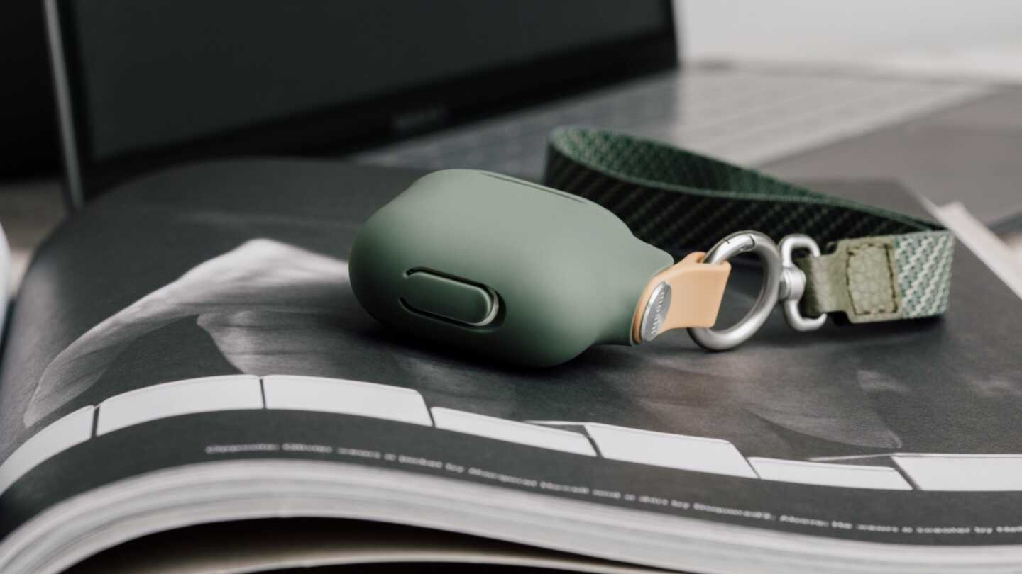 Чехол  Moshi Pebbo для AirPods (1st and 2nd Gen). Силикон, зеленый мятный